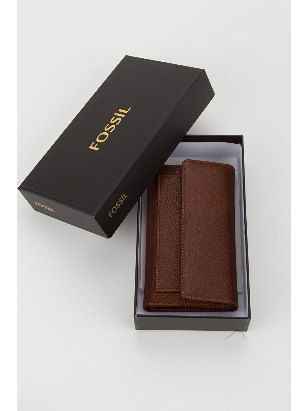 Kahverengi Kutulu Hakiki Deri Mavi Orta Boy Çok Gözlü Kadın El Portföyü Kartlık Cüzdan-5