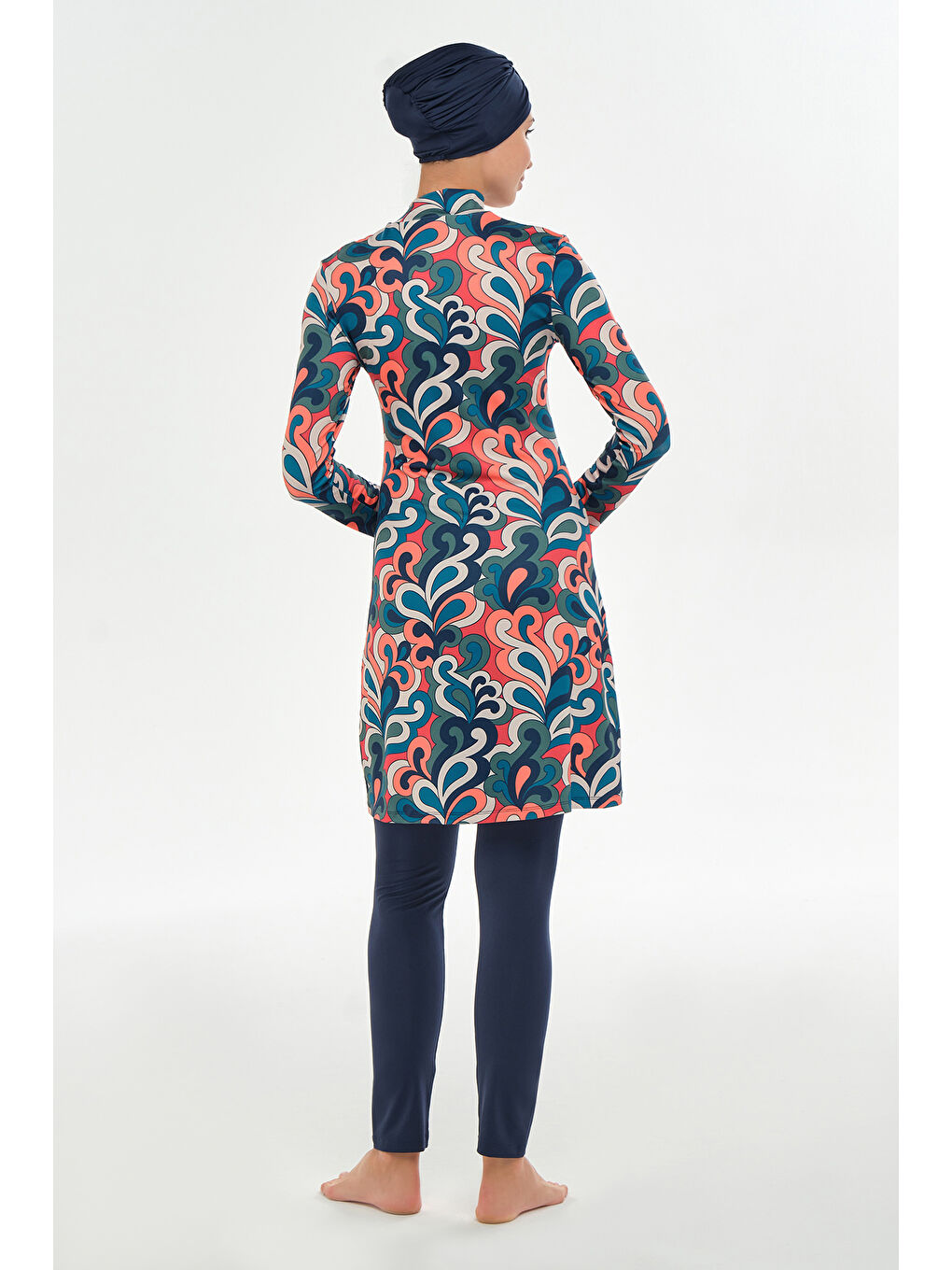 Elastanlı Tam Kapalı Tesettür Mayo 2103 Koyu Lacivert-2