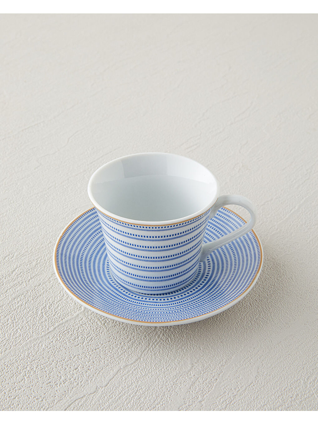 Ashley Porselen Kahve Fincan Takımı 4 Parça 2 Kişilik Mavi-2