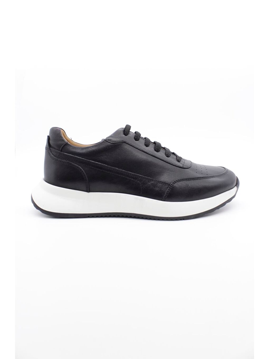 Siyah %100 Deri Bağcıklı Casual Ayakkabı 1033250157