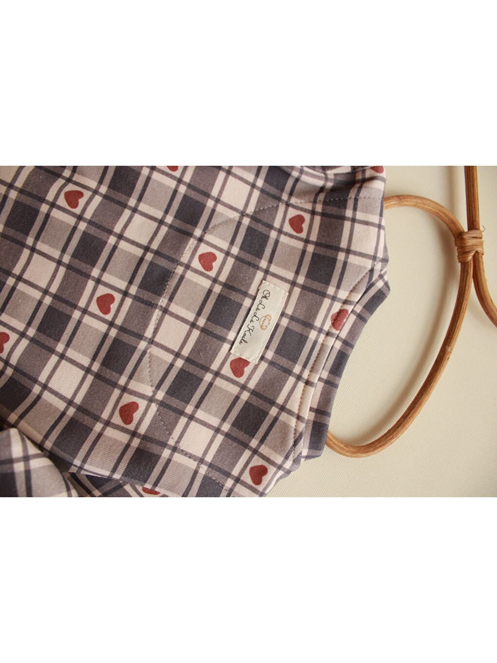 Bej Lacivert Kalp  Serisi Tulum-5