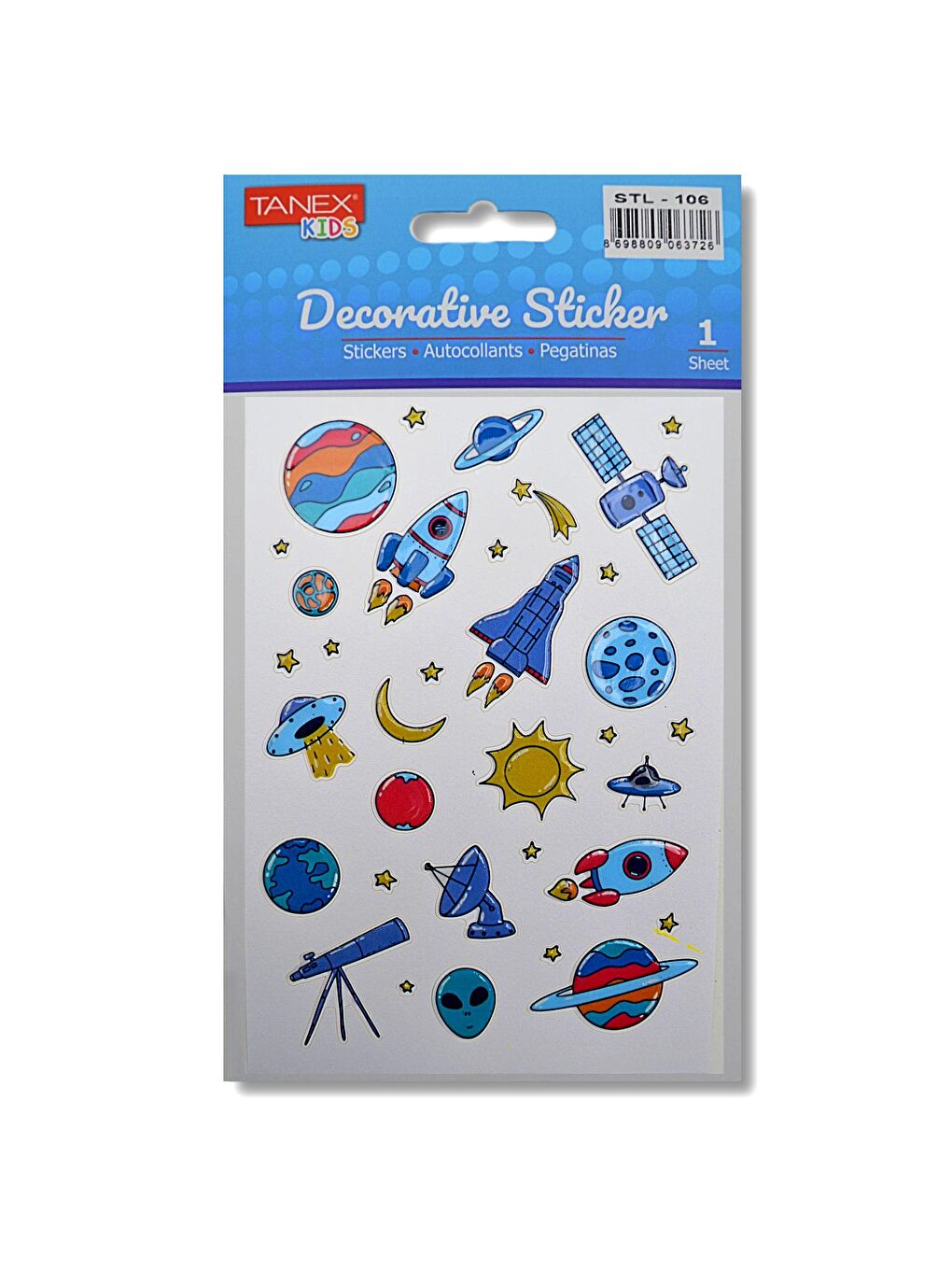 Kids Sticker Uzay Araçları 34 Parça (STL-106)