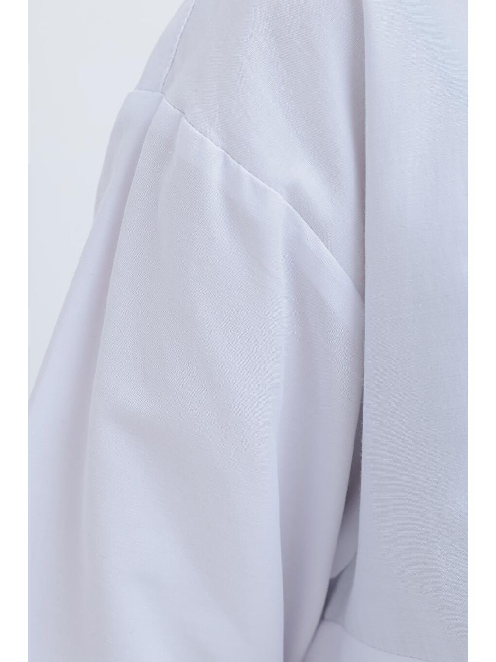 Beyaz-Geniş Manşetli Bluz-4