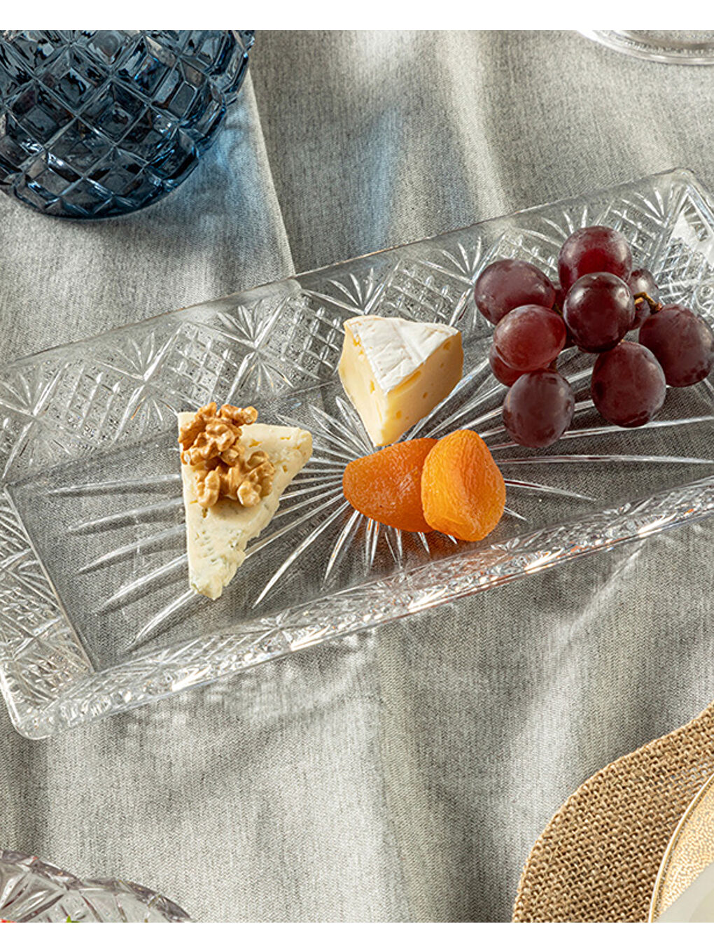 Renksiz Zena Cam Kayık Tabak-1