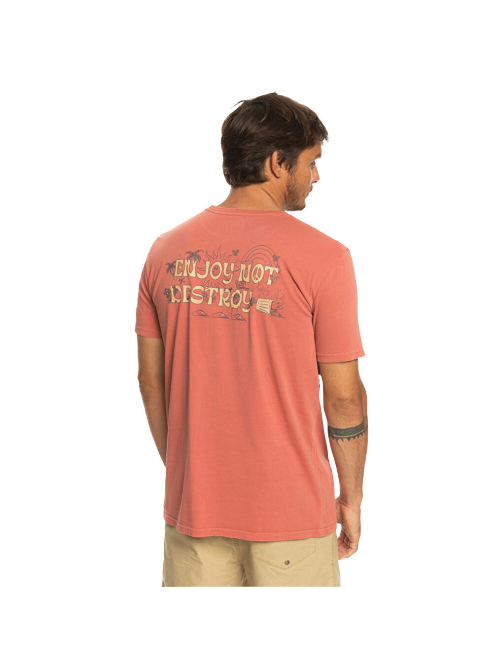 Enjoynotdestroy Erkek Kırmızı Tişört-5