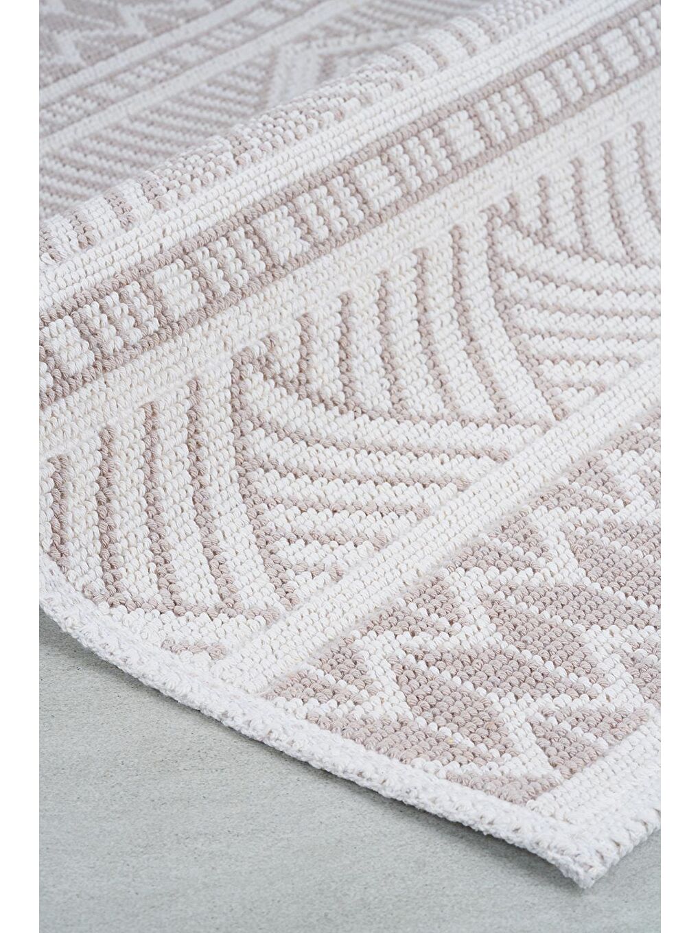 Marina Doğal Pamuklu 2'li Banyo Paspas Seti 60x100+50x60 Cm - Bej-1