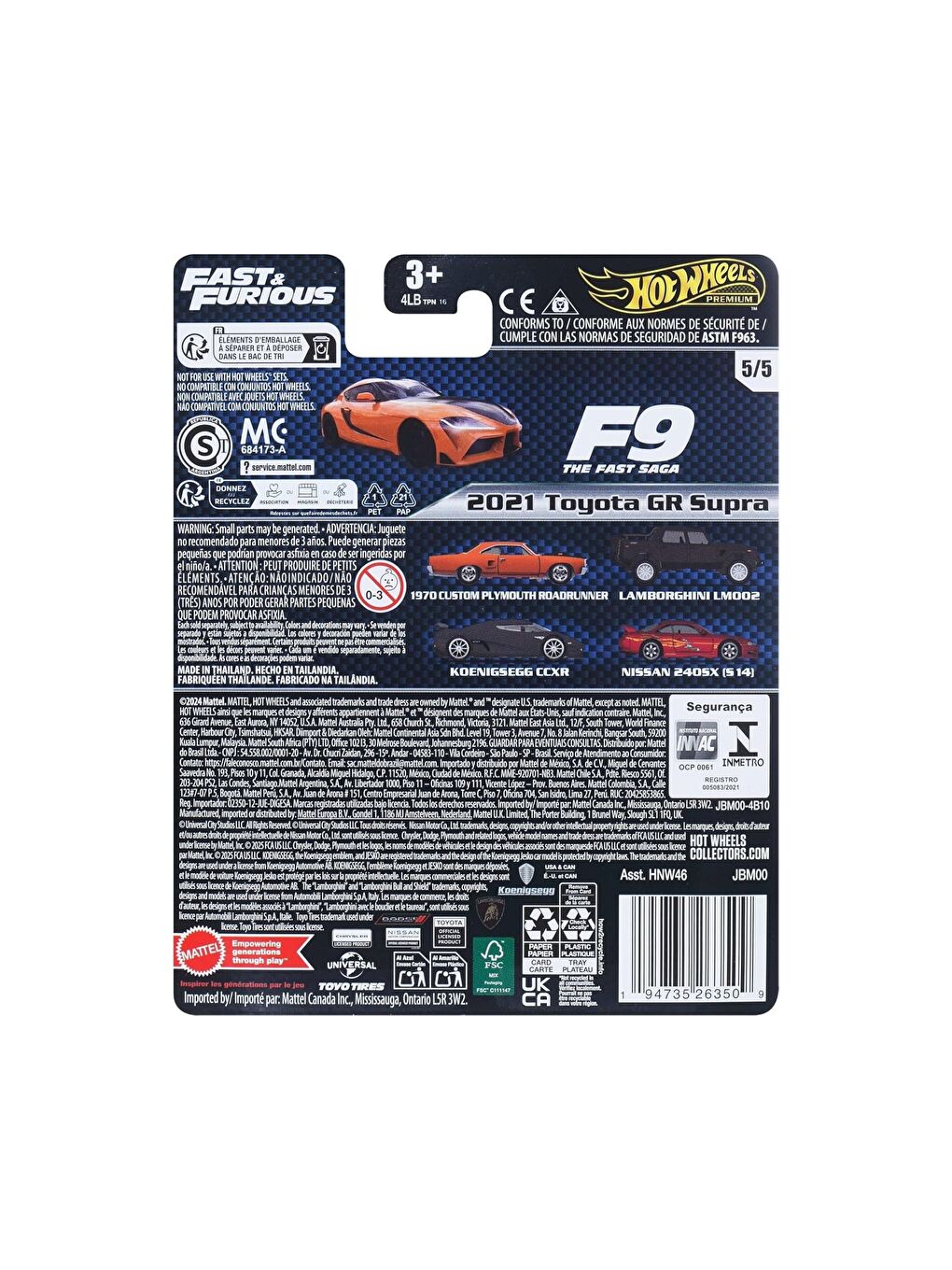 Fast Furious 2021 Toyota gr Supra JBM00-1