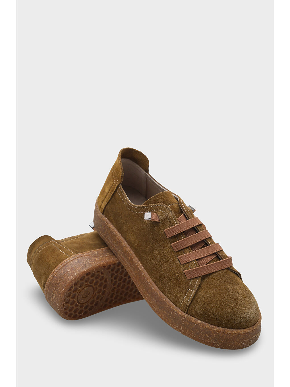 Yeşil Matelda Hakiki Deri Süet Sneaker-3