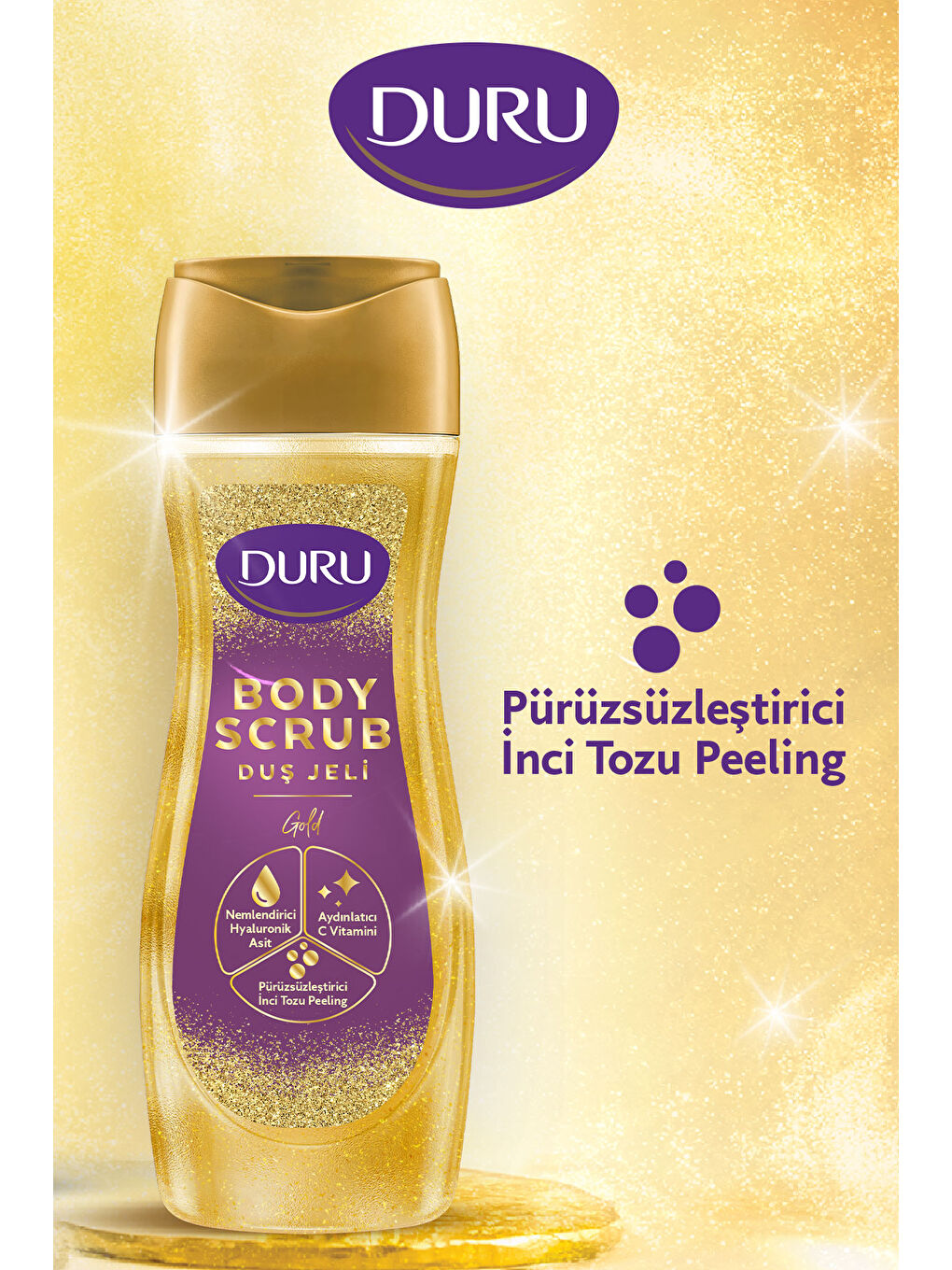 Duru Beyaz Body Scrub Gold Duş Jeli 2x450 Ml - 1