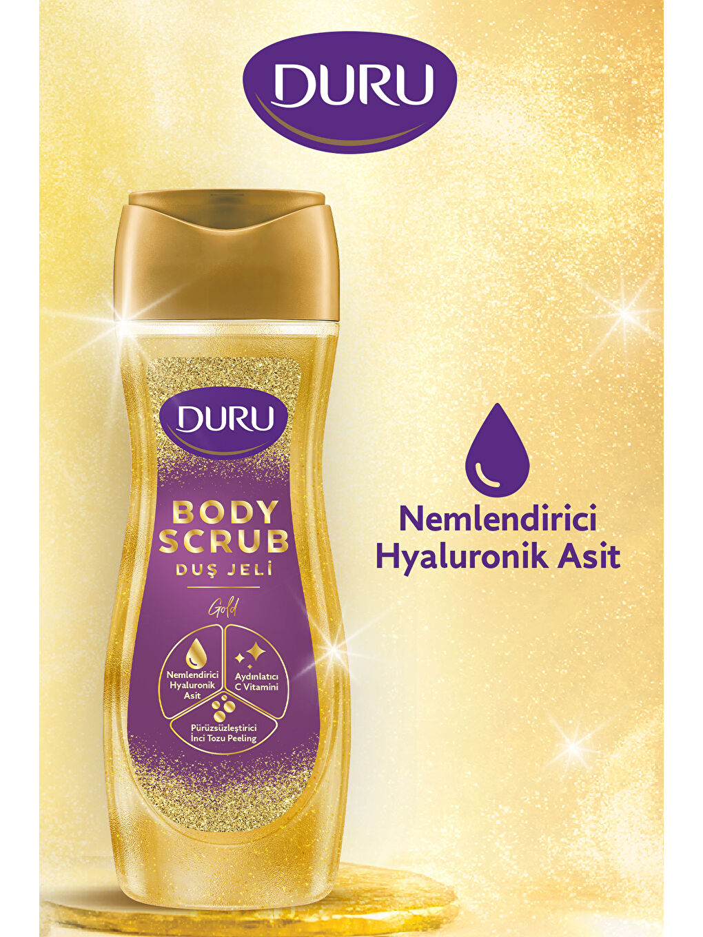 Duru Beyaz Body Scrub Gold Duş Jeli 2x450 Ml - 3