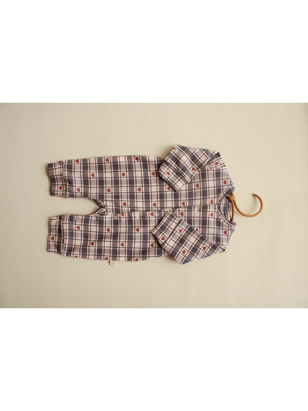 Bej Lacivert Kalp  Serisi Tulum-8