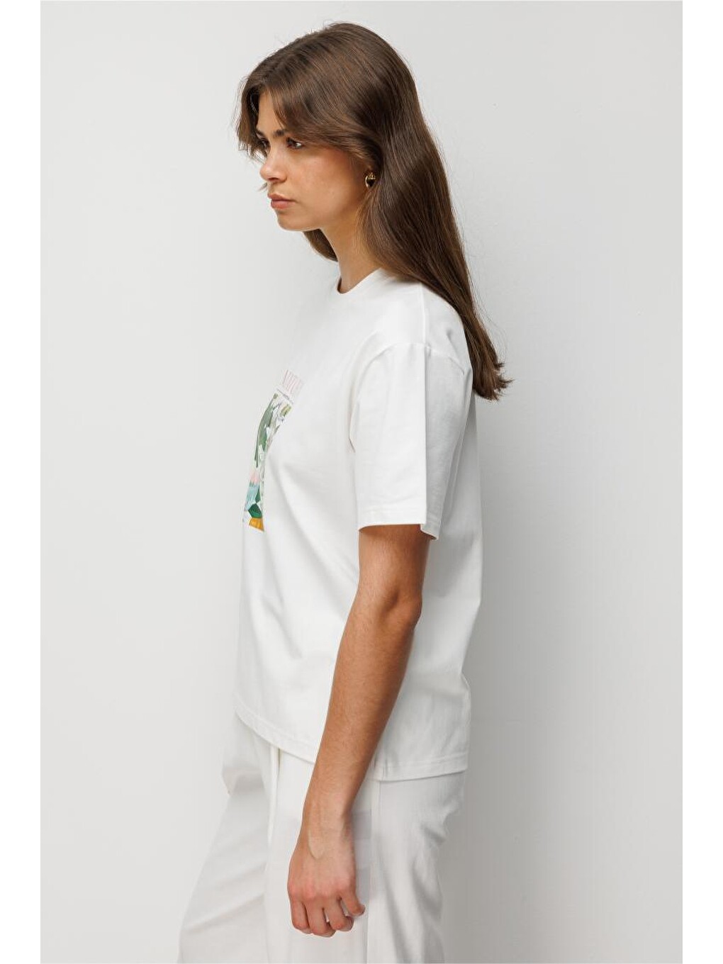 Matcha Baskılı Suprem Beyaz T-Shirt-2