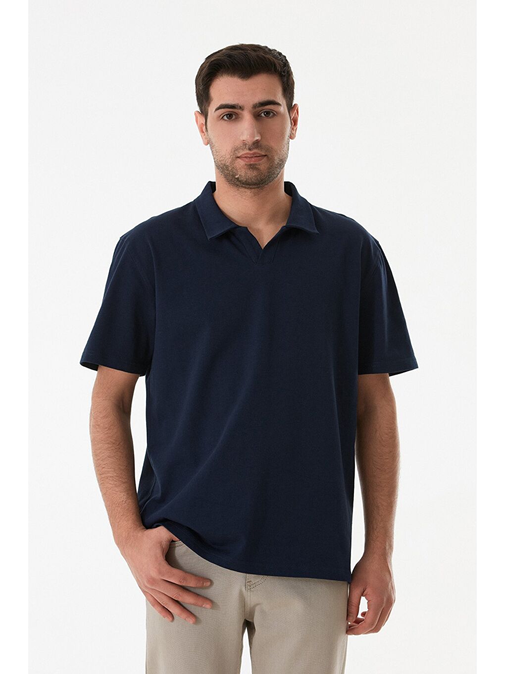 Lacivert Basic Polo Yaka Tişört
