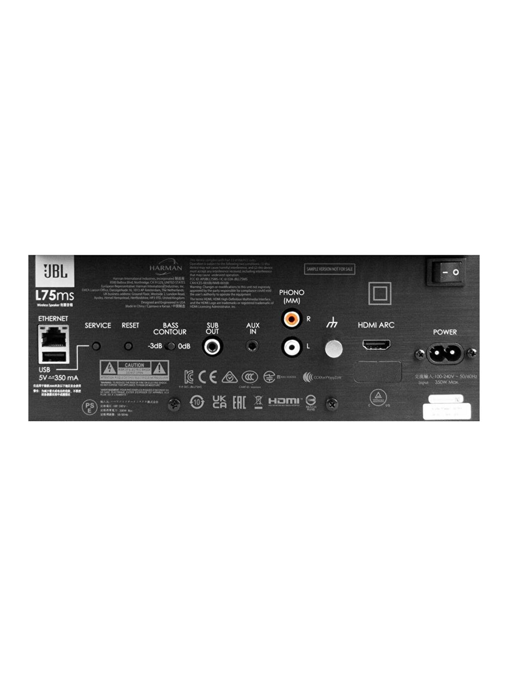 L75MS Kablosuz WiFi Hoparlör  Black Gloss-2