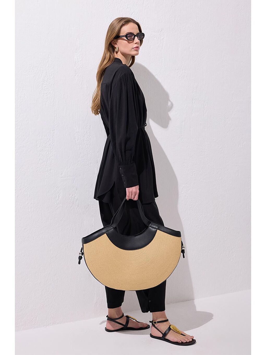 Tina Gömlek Pantolon Takım Siyah-2