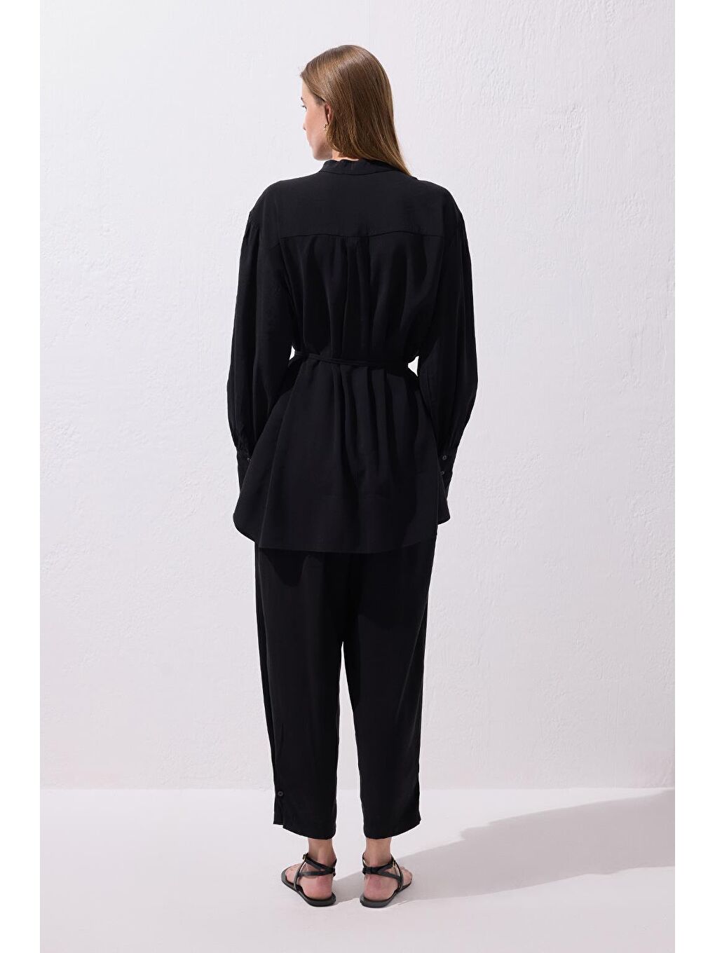 Tina Gömlek Pantolon Takım Siyah-5