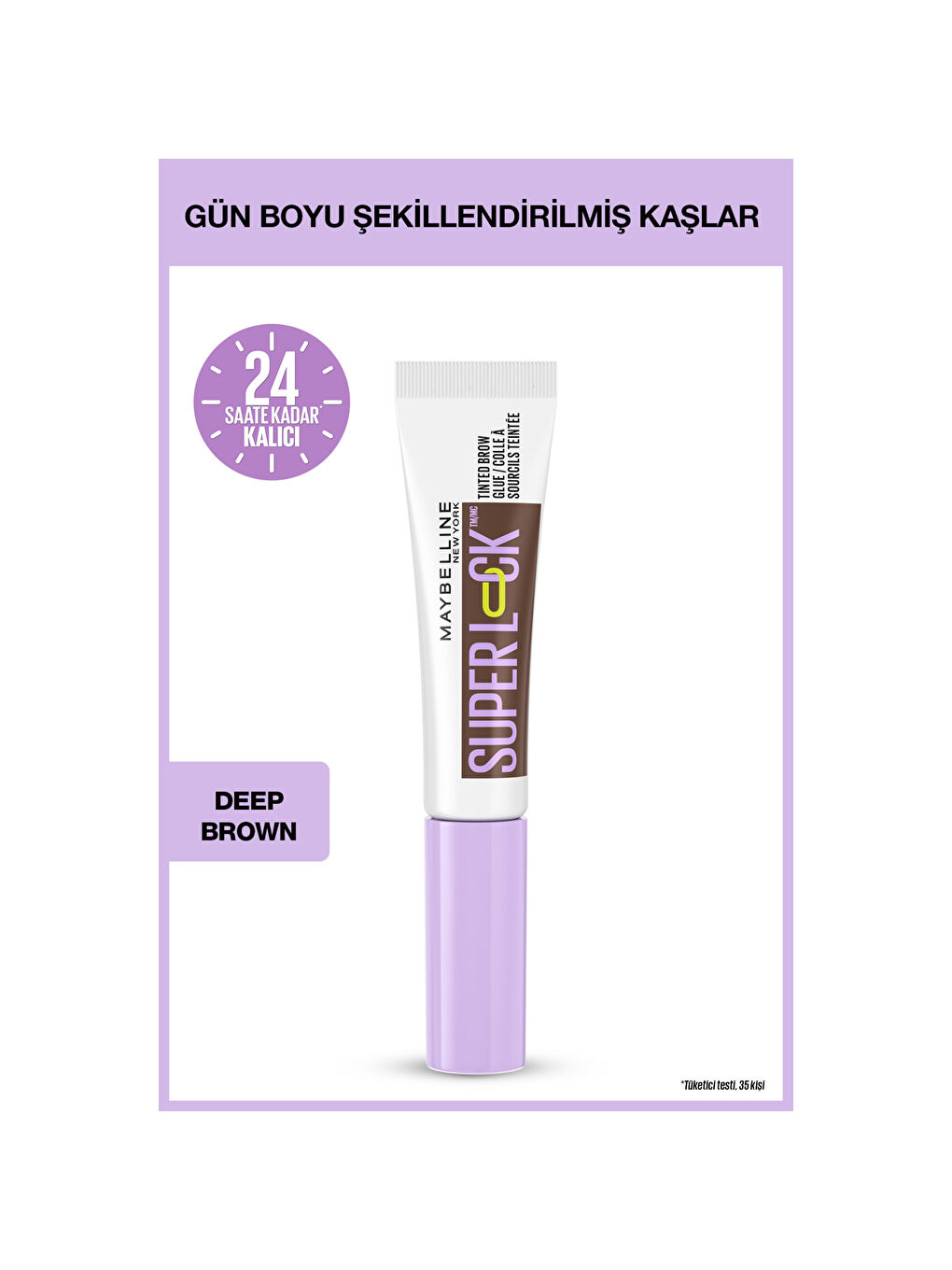 Maybelline New York Super Lock Brow Glue Kaş Sabitleyici Maskara -  Deep Brown