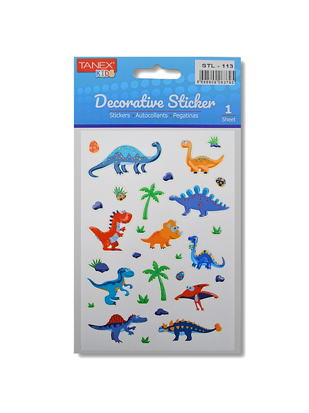 Kids Sticker Sevimli Dinozor 29 Parça (STL-113)