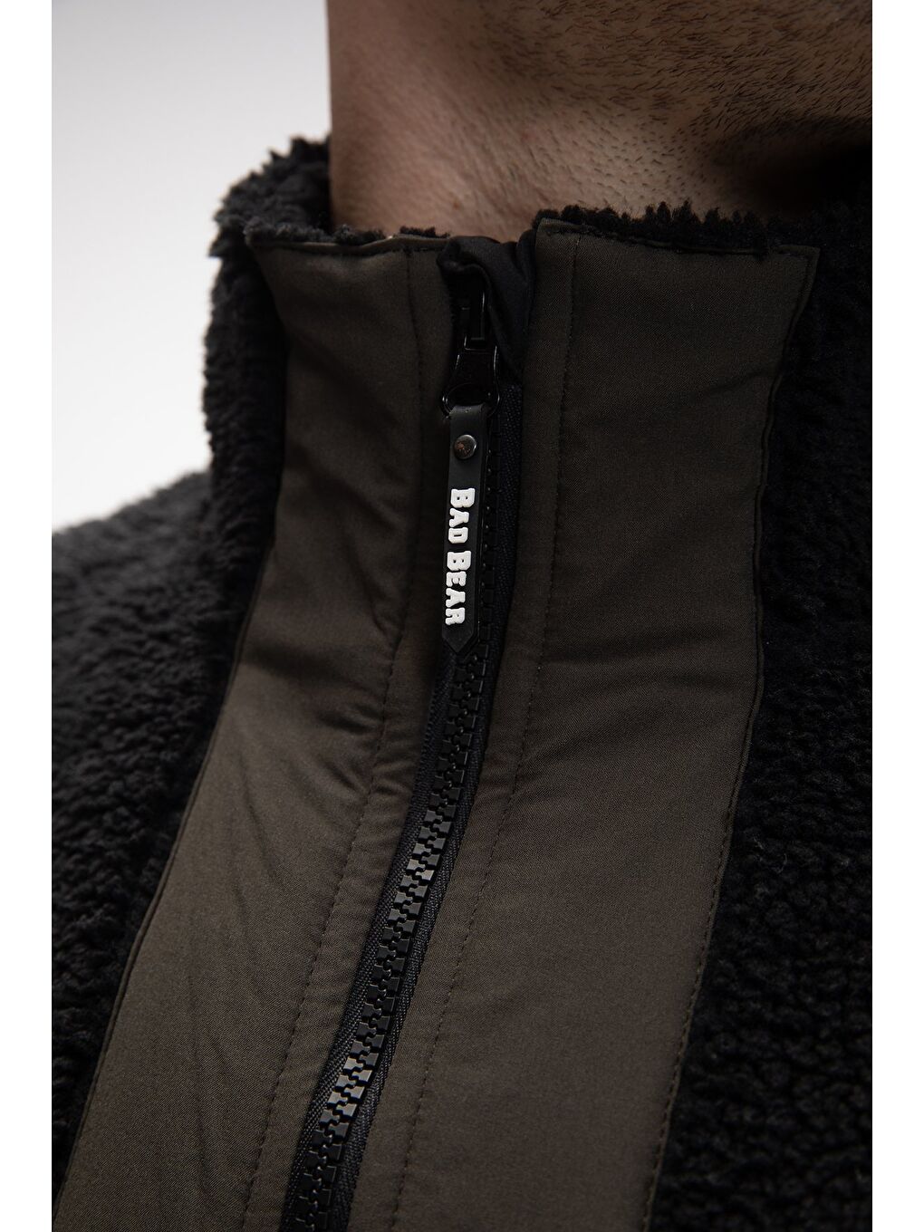 Siyah Bomb Si̇yah Yarım Fermuarlı Erkek Polar-6