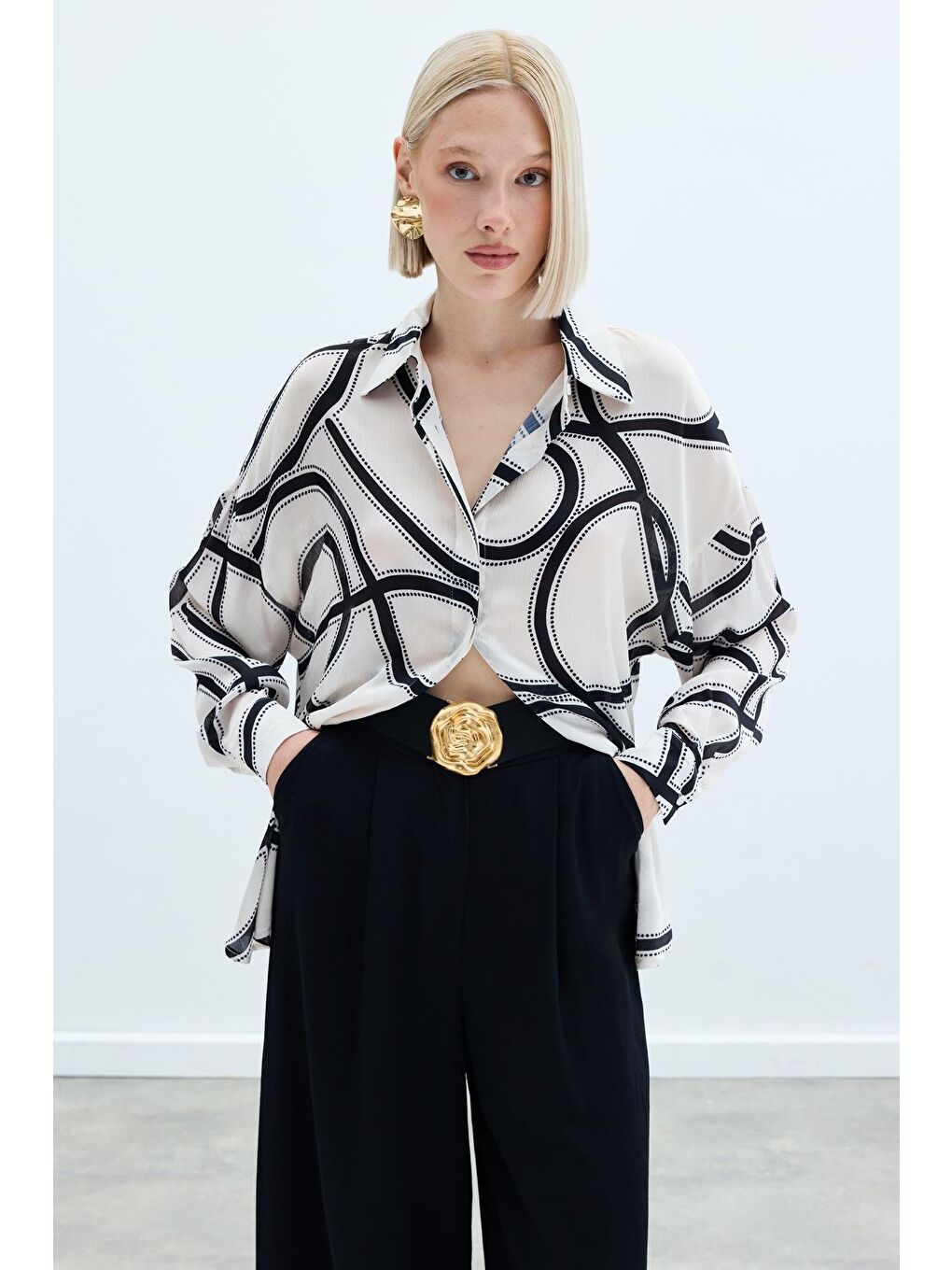 Salaş Gömlek - Ekru-4