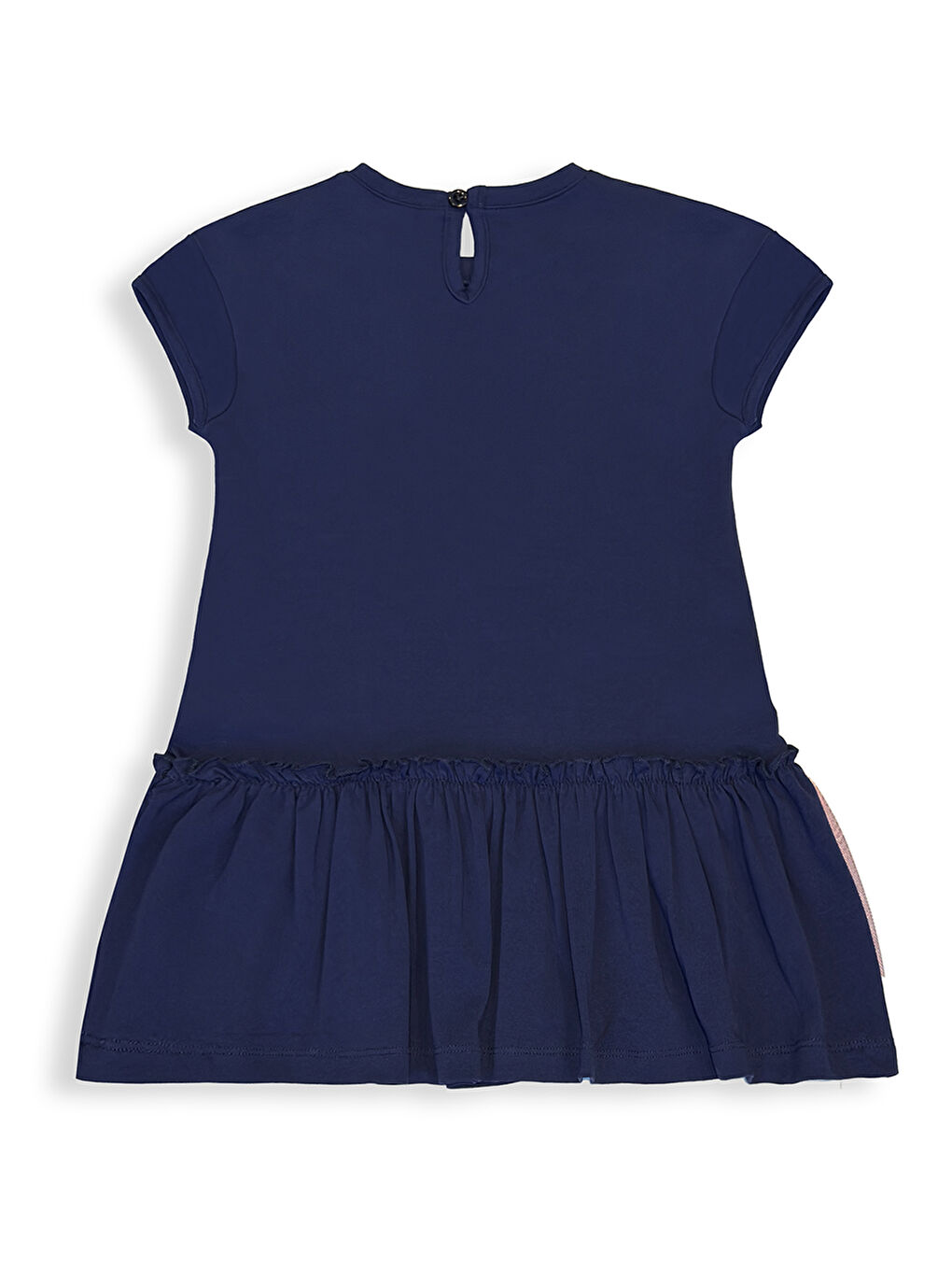 Tüllü Kız Çocuk Yazlık Lacivert Elbise-1