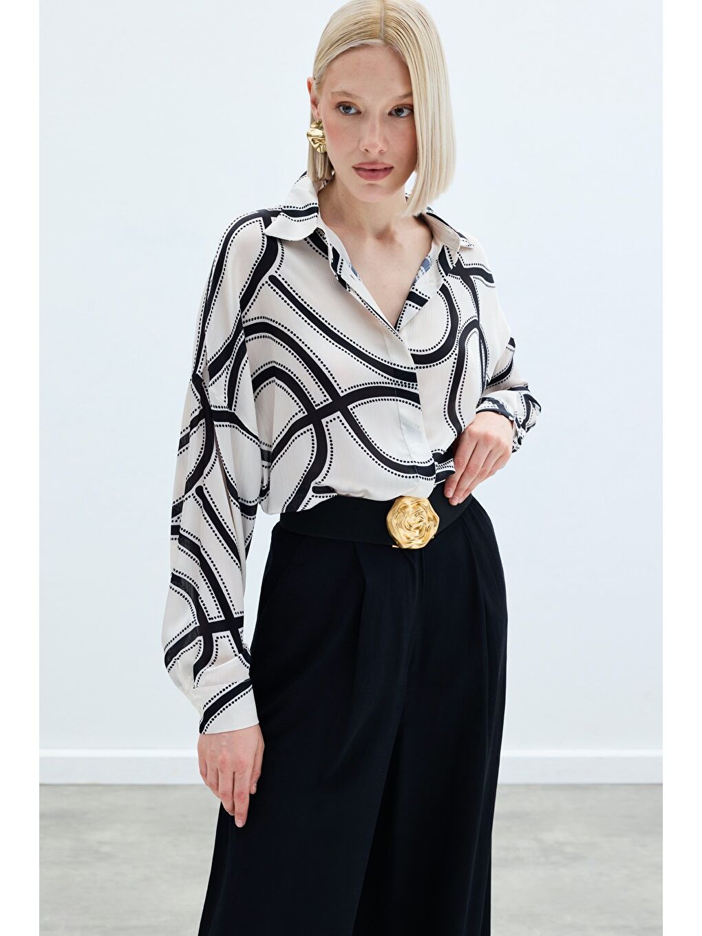 Salaş Gömlek - Ekru-5