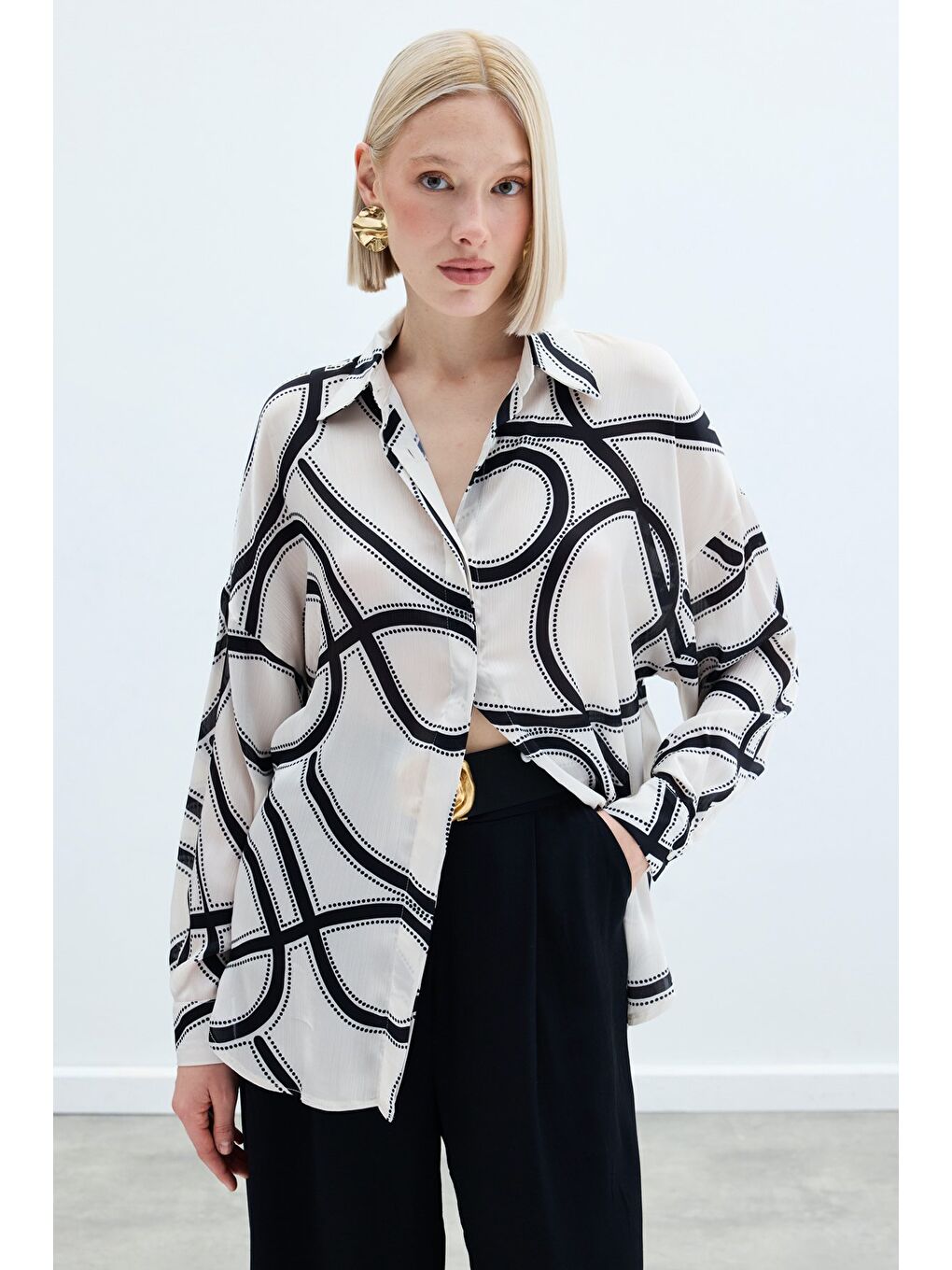 Salaş Gömlek - Ekru-6