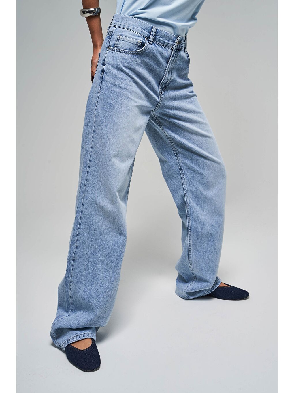 Mavi Kadın Snow Jean Rengi V-4S5-3 Loose Fit Viscon Kumaş Denim Jean-2