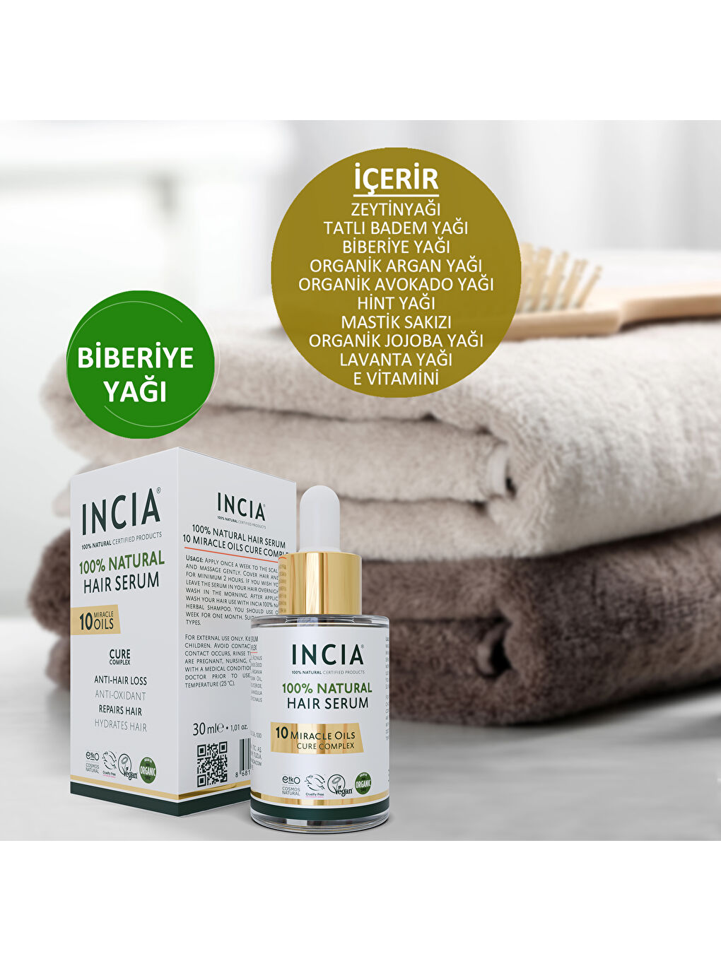 %100 Doğal Saç Bakım Serumu Biberiye Yağı Saç Dökülmesi Karşıtı 10 Değerli Yağ 30 ml-4