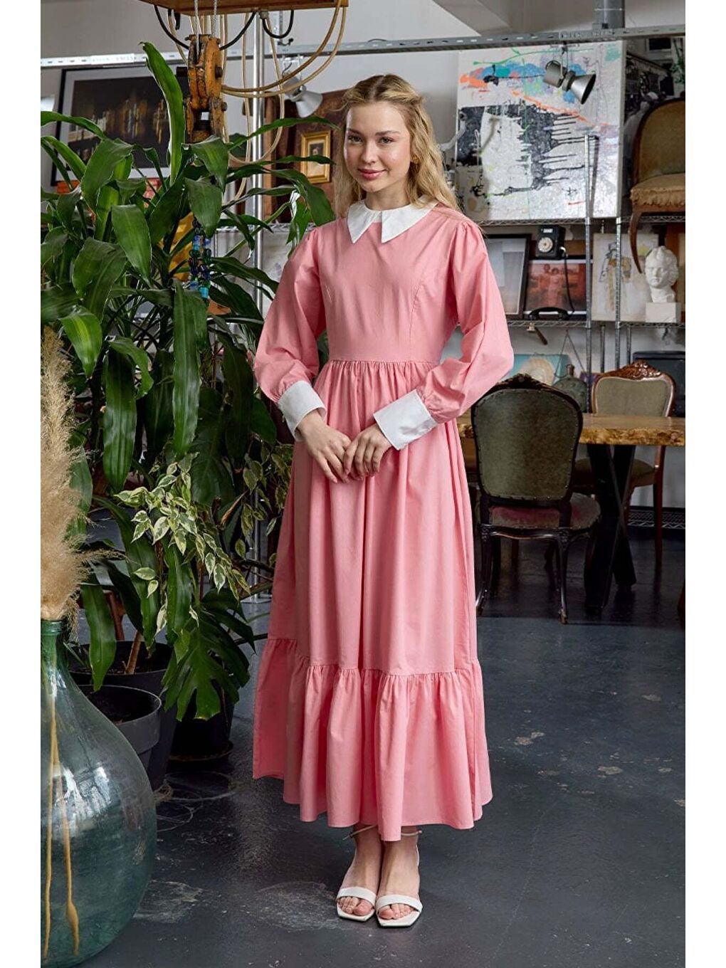 Toz Pembe Çalıkuşu Elbise