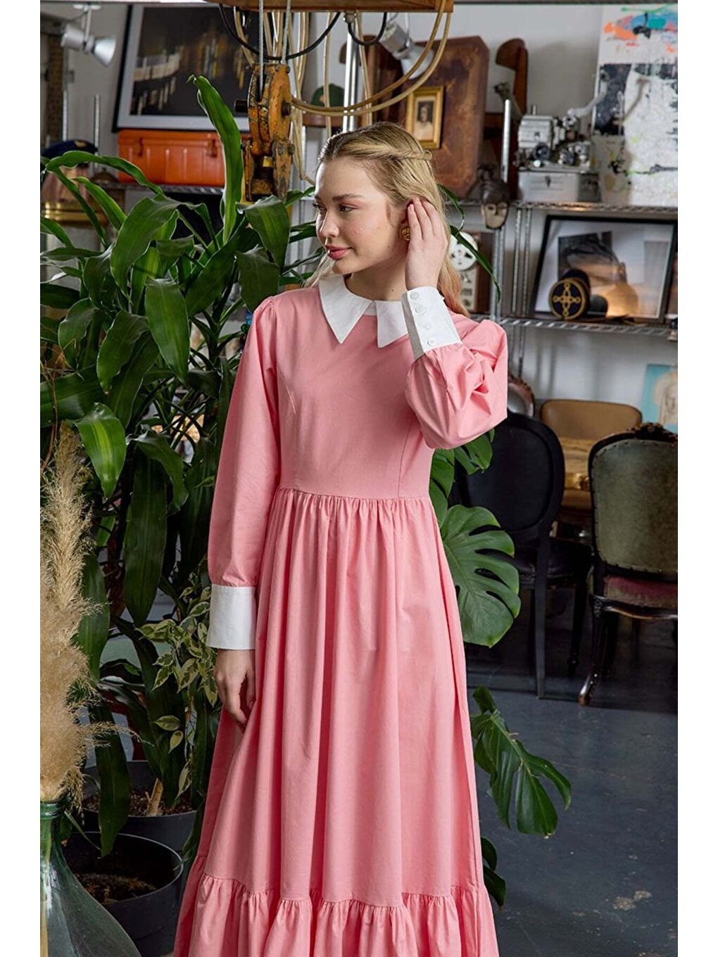 Toz Pembe Çalıkuşu Elbise-1