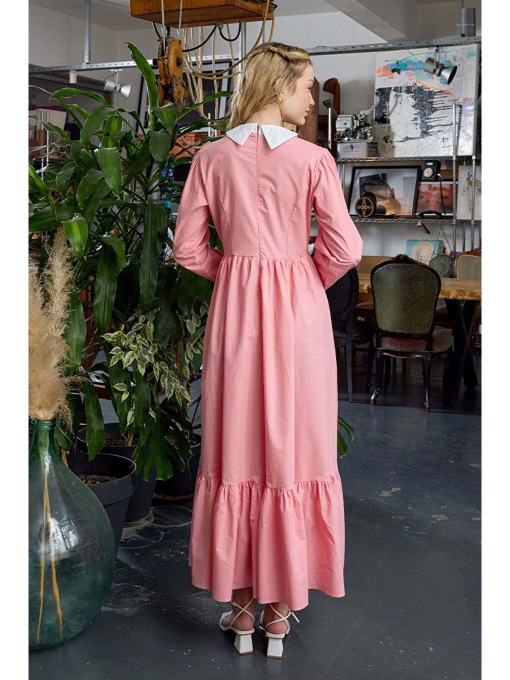 Toz Pembe Çalıkuşu Elbise-3