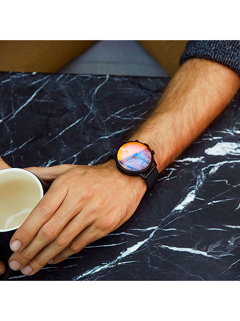 Siyah WWRC401 45 mm Erkek Kol Saati-2