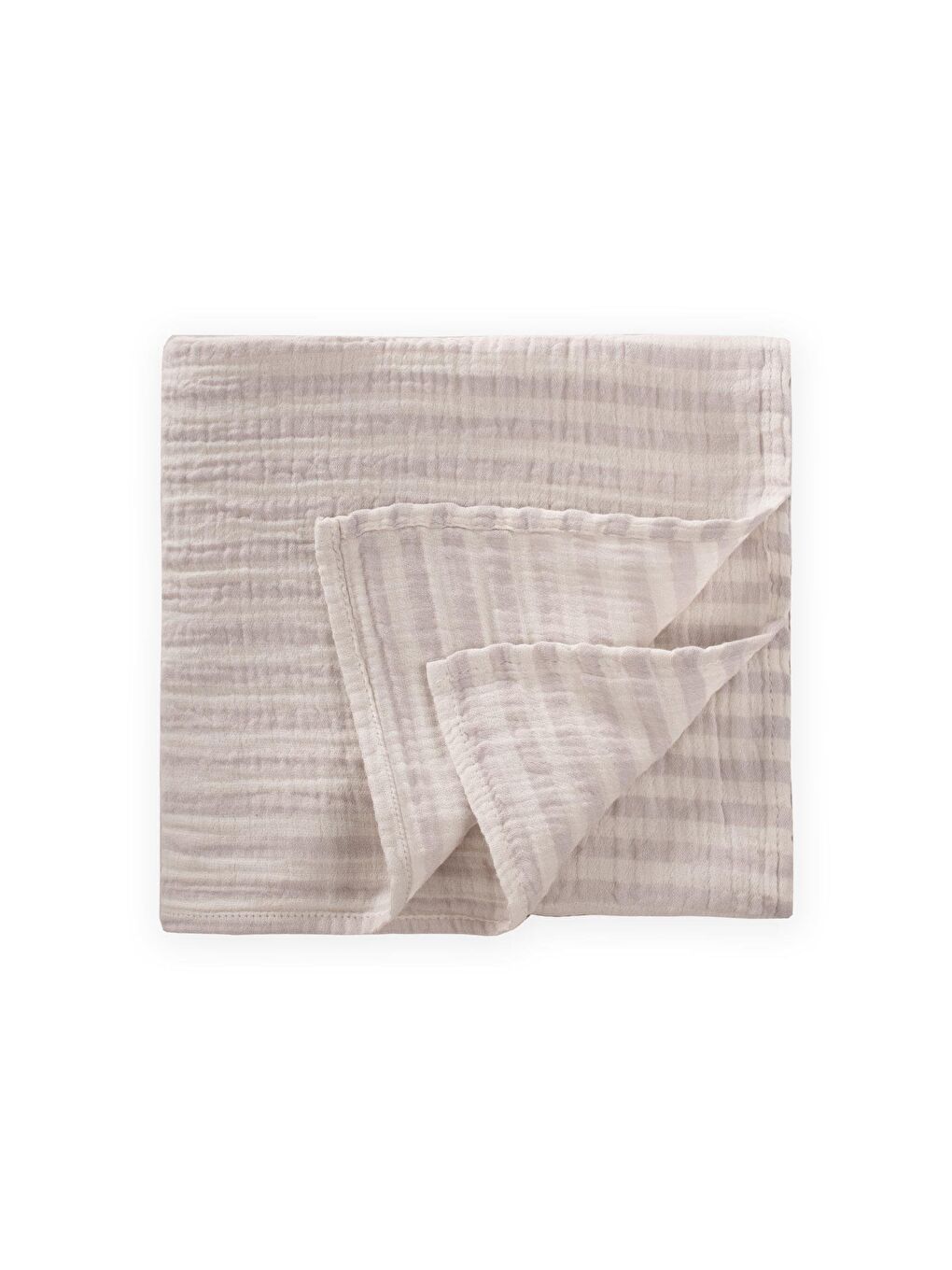 Naturel Battaniye 90X100cm Bej Kalın Çizgili