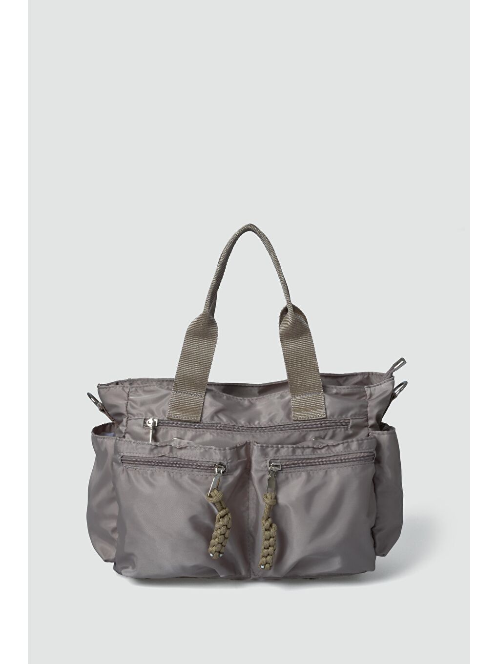 Bej Bones Çok Gözlü El Ve Omuz Çantası Vizon-1