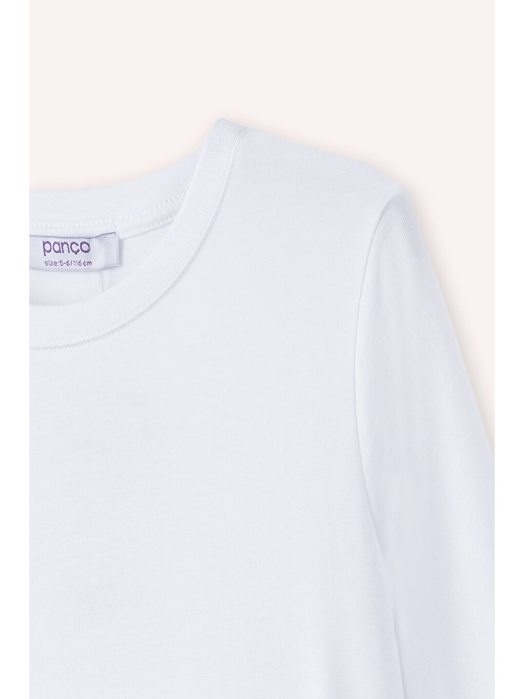 Erkek Çocuk Uzun Kollu Beyaz Tişört-1
