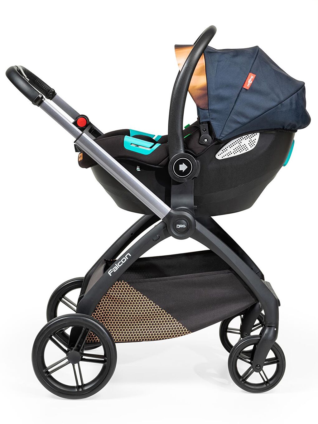 Falcon Travel Sistem Bebek Arabası - Gri Standart-10