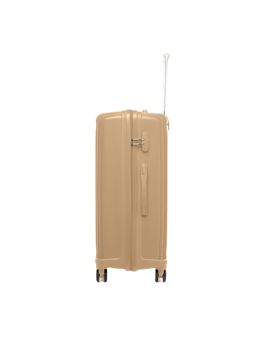 Bej Unisex JMY8101.06 PP Silikon Valiz Büyük Boy 78 x48x32cm Vizon-3