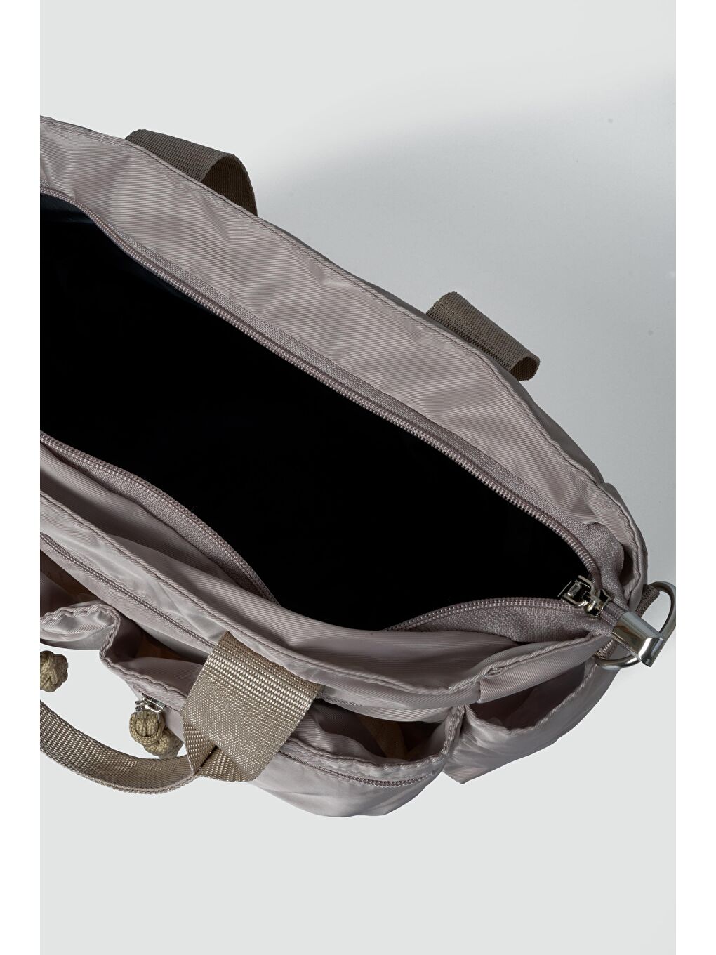 Bej Bones Çok Gözlü El Ve Omuz Çantası Vizon-5