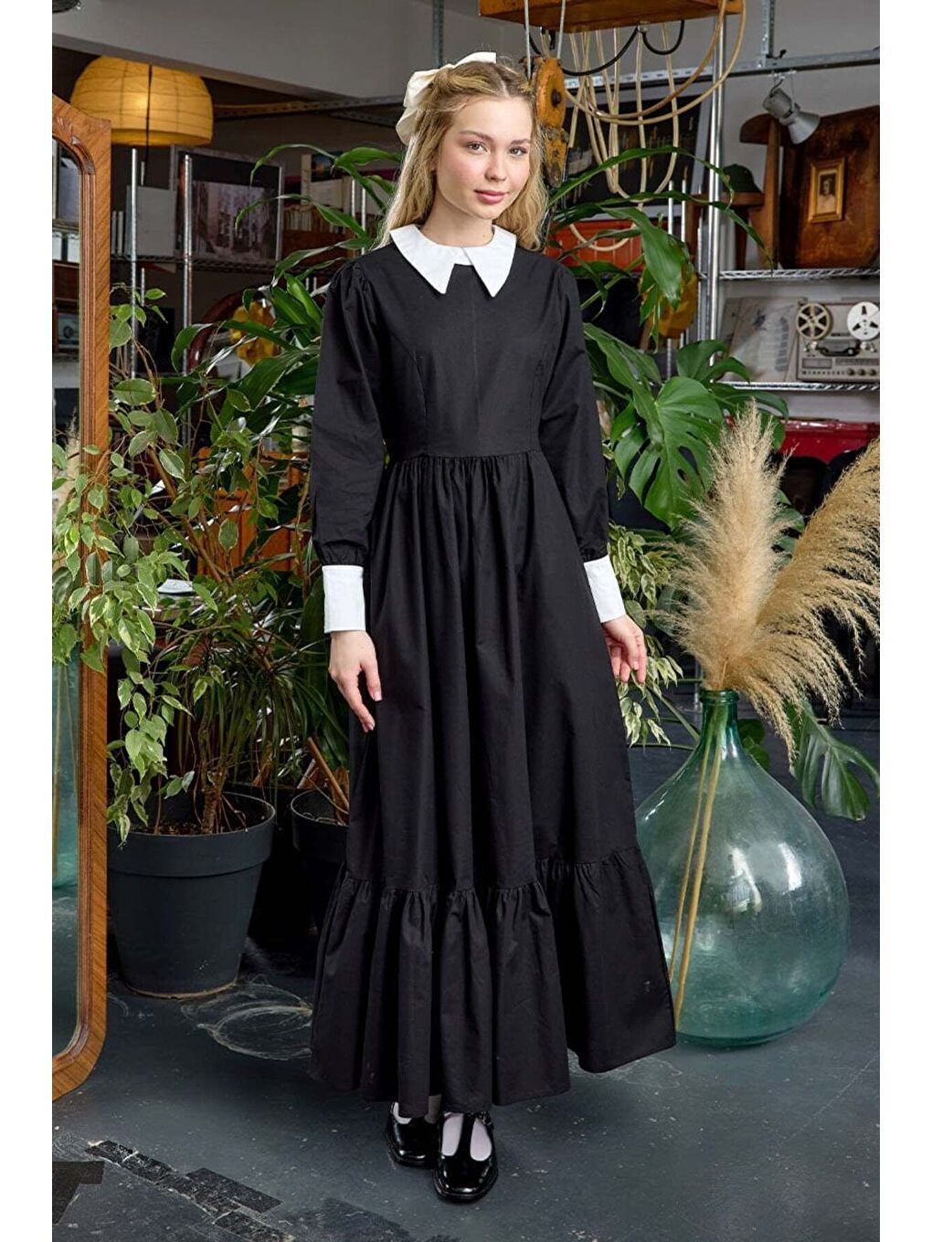 Siyah Çalıkuşu Elbise