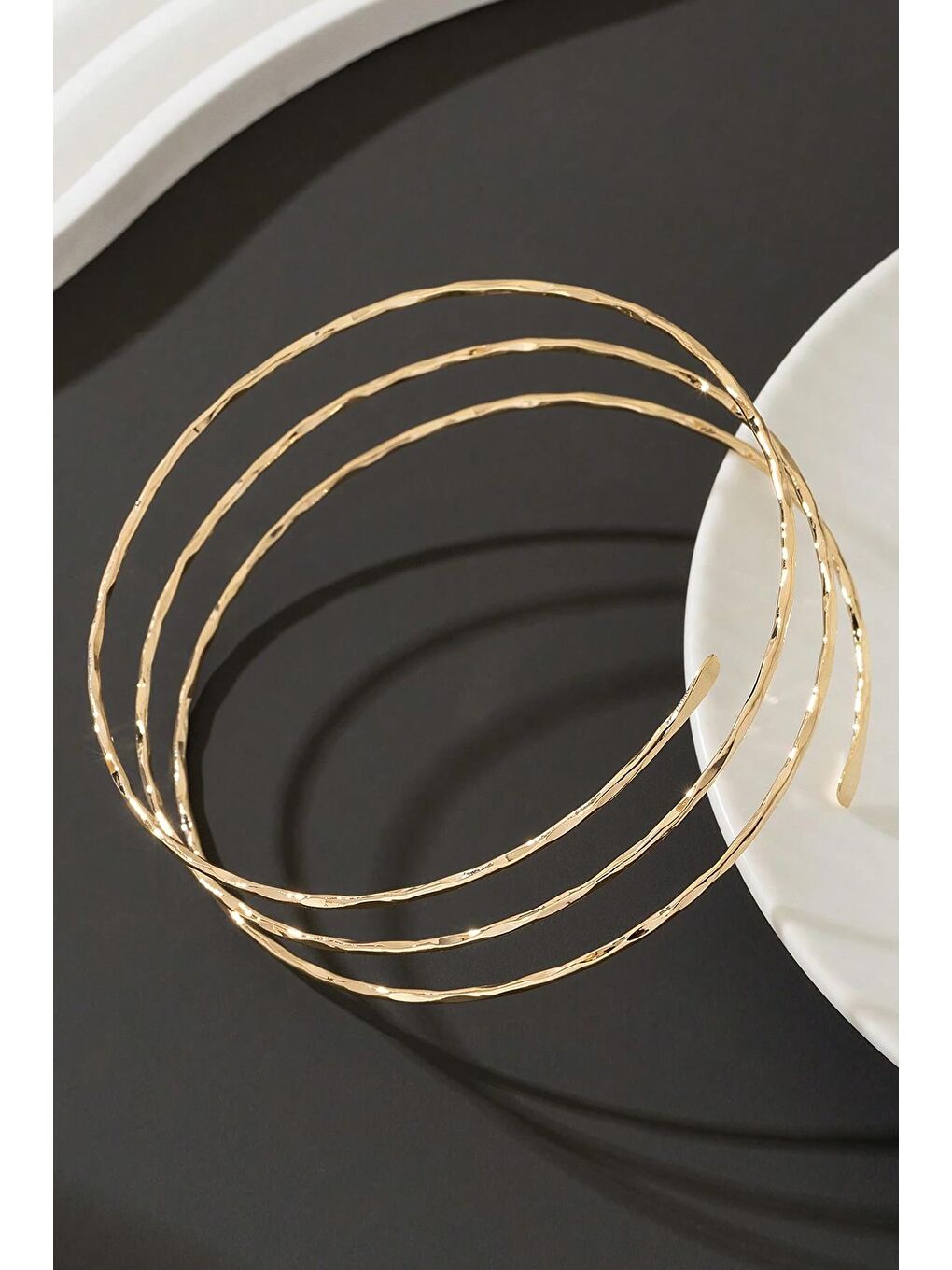 Sarı 3 Sıralı Pazu Bilekliği Kol Takısı-1