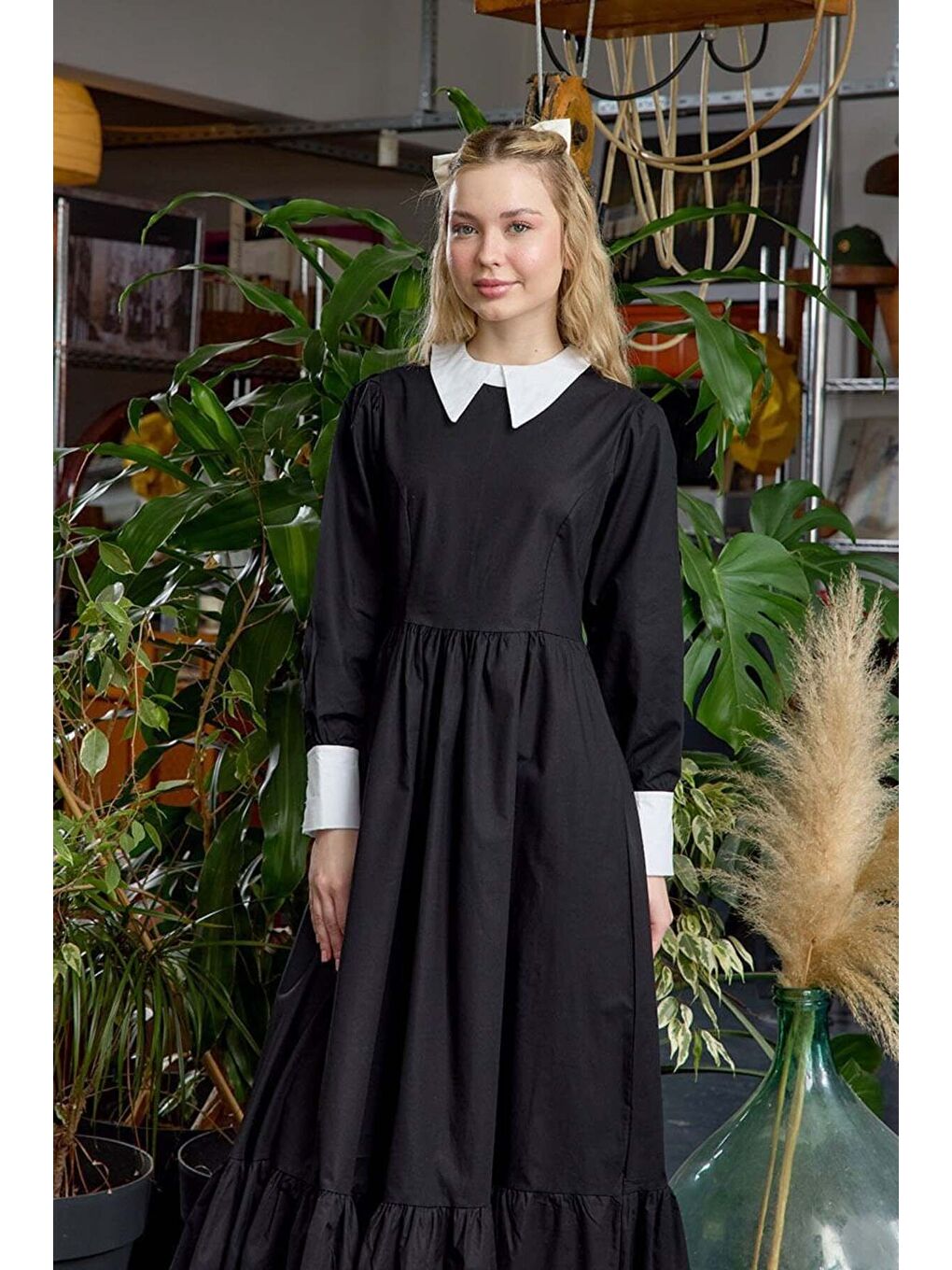 Siyah Çalıkuşu Elbise-2