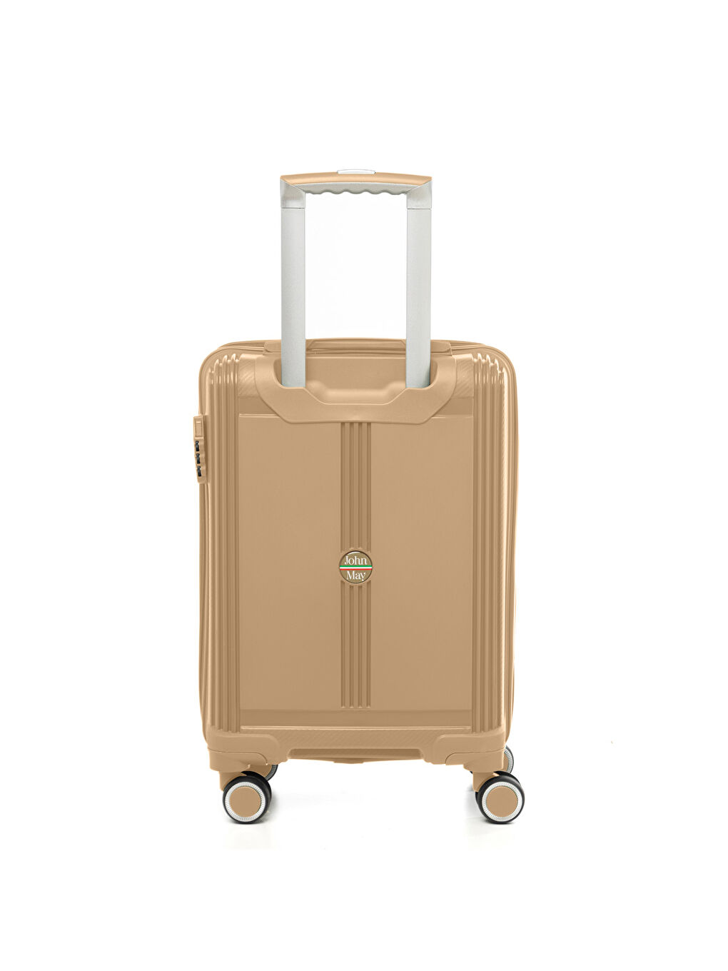 Bej Unisex JMY8101.06 PP Silikon Valiz Küçük Boy 57x35x25cm Vizon-2