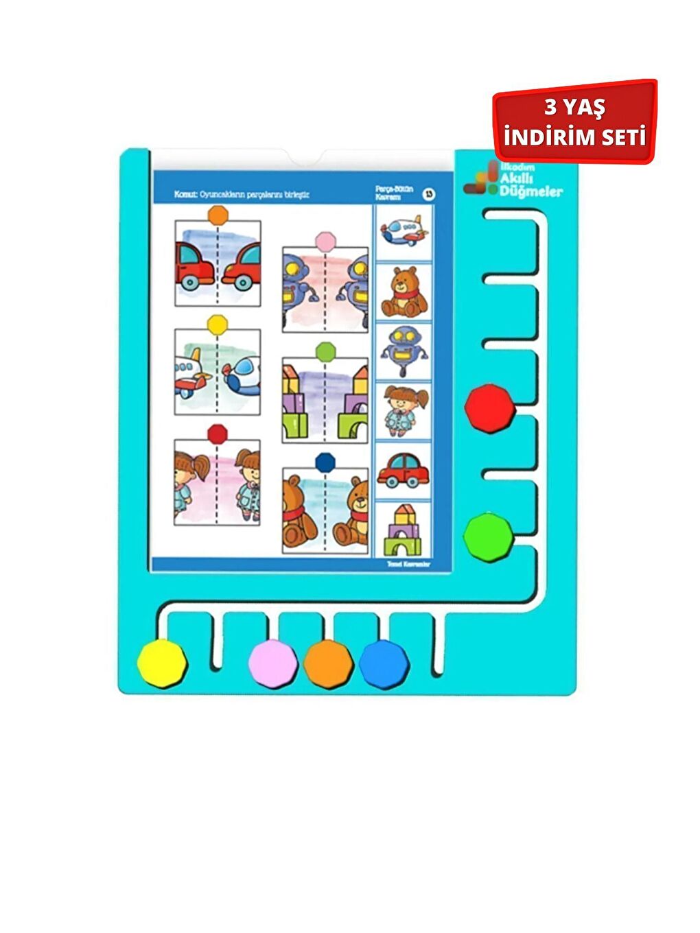 İlkadım Akıllı Düğmeler Full Paket ve 3 Yaş Dikkat Etkinlik Setleri-2