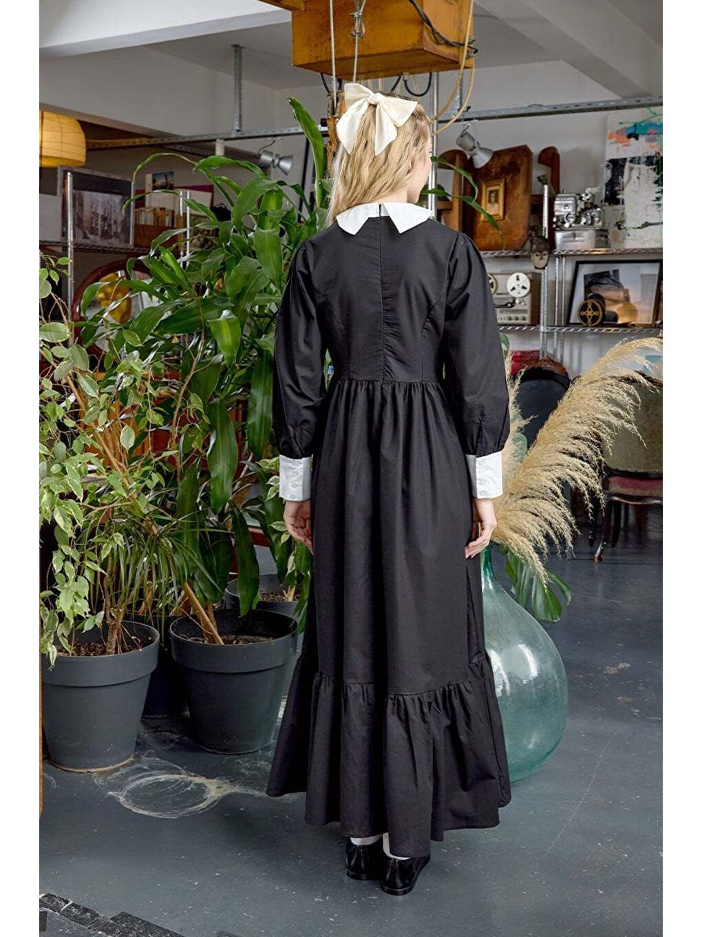 Siyah Çalıkuşu Elbise-6