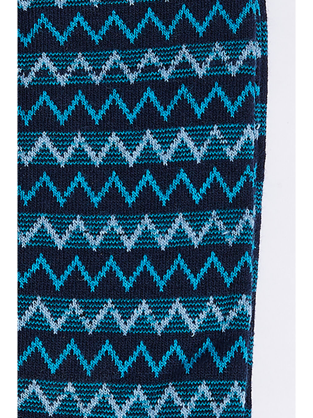 Erkek Mavi Desenli Mavi Pamuklu Casual Çorap-1