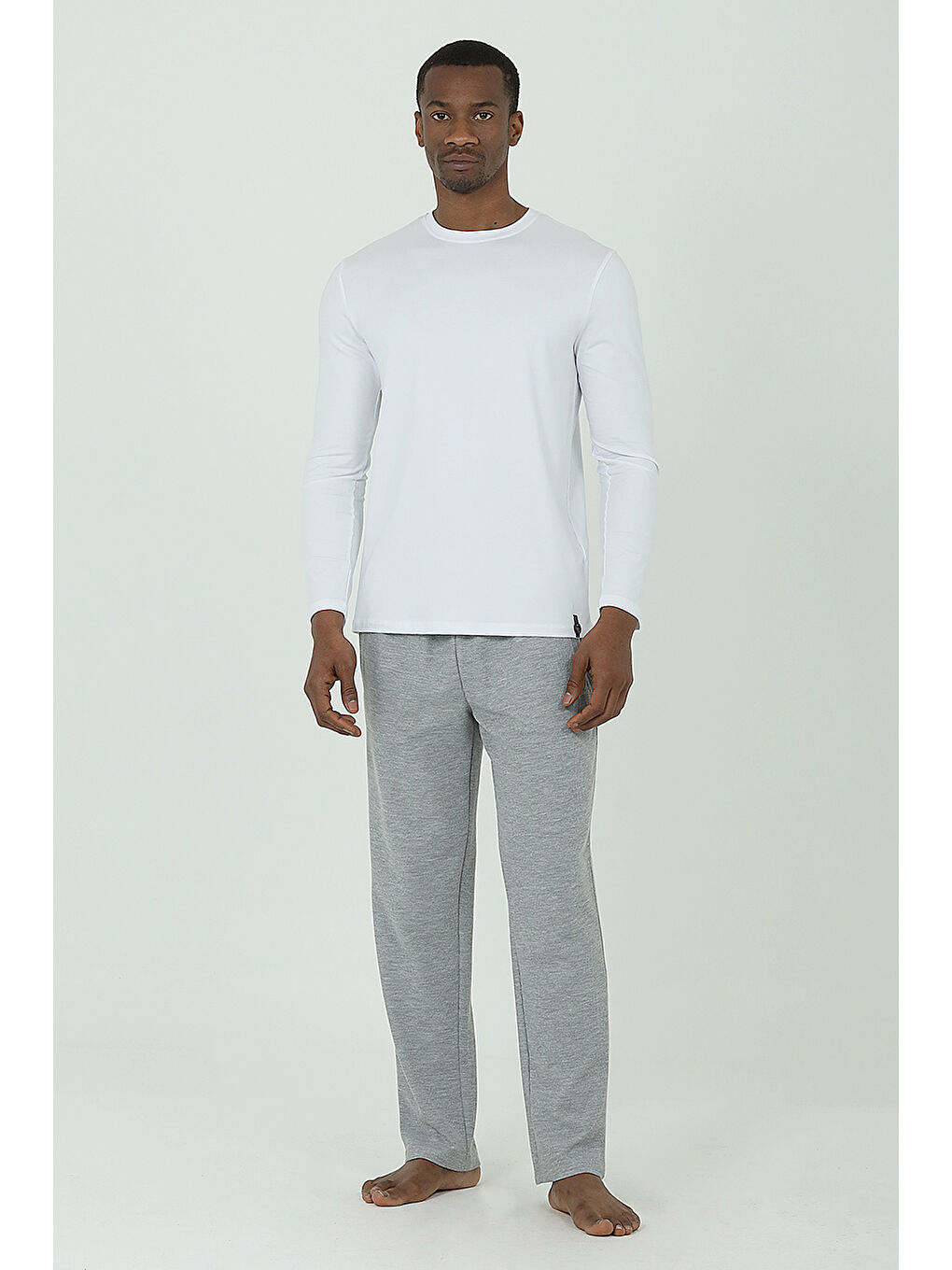 Gri Waffle Pijama Takımı GRI