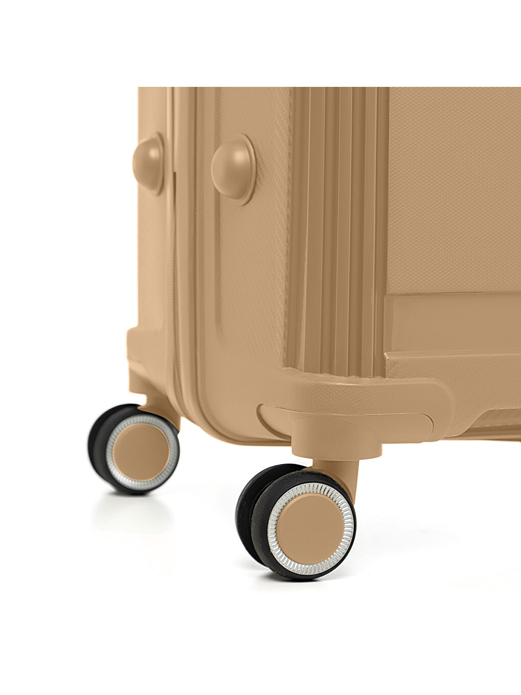 Bej Unisex JMY8101.06 PP Silikon Valiz Küçük Boy 57x35x25cm Vizon-5