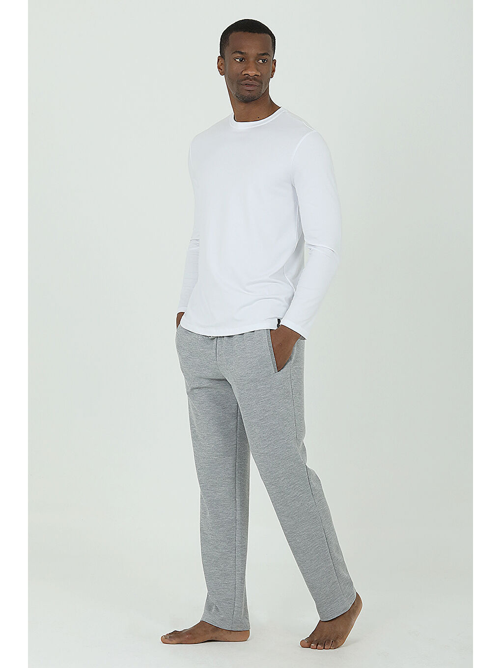 Gri Waffle Pijama Takımı GRI-1