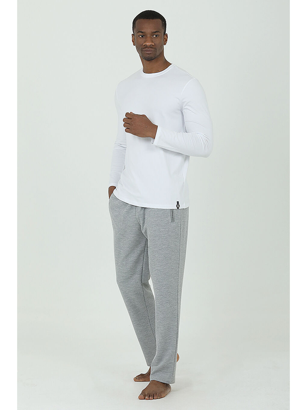 Gri Waffle Pijama Takımı GRI-2